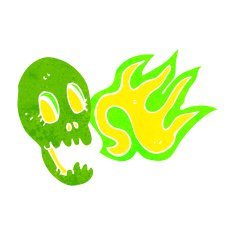 funny cartoon skull N29