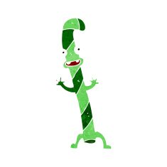 Cartoon Dancing Christmas Candy Cane N9