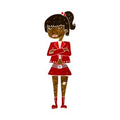 cartoon cool girl N17
