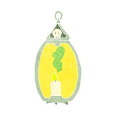 cartoon spooky lantern N18