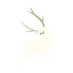 cartoon white stag N2