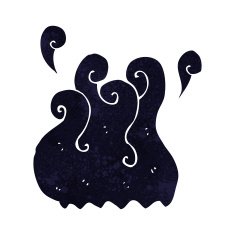 black smoke cartoon element N2