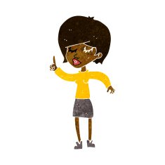 cartoon woman with idea N154