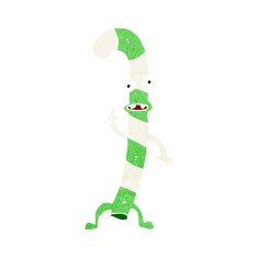 Cartoon Dancing Christmas Candy Cane N10
