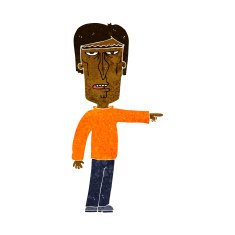 cartoon pointing man N69