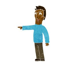 cartoon angry man pointing N6
