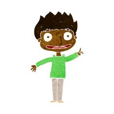 cartoon happy boy N154