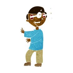 cartoon boy with popping out eyes N6
