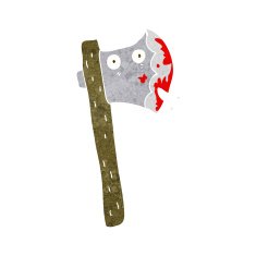 bloody cartoon axe N2