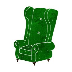 cartoon old armchair N3