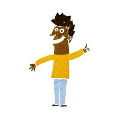 cartoon happy man N293