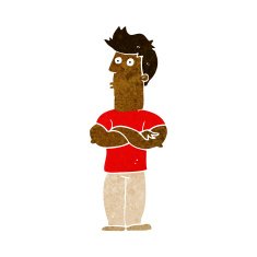 cartoon man with folded arms N20