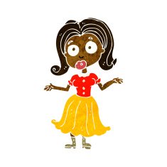 cartoon confused girl N6