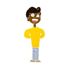 cartoon happy man N295