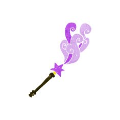 cartoon magic wand casting spell N7