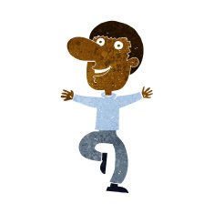 cartoon happy man N296