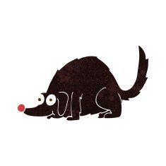 cartoon happy dog N46