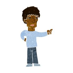 cartoon pointing man N70