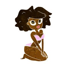 cartoon woman wearing bikini N4