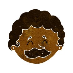 Cartoon Man With Mustache N68