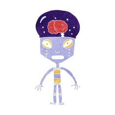 cartoon weird robot N6