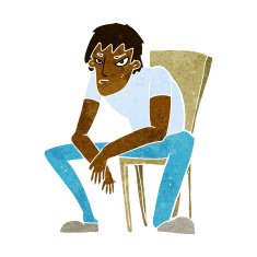 cartoon dejected man N5