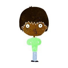 cartoon whistling boy N11