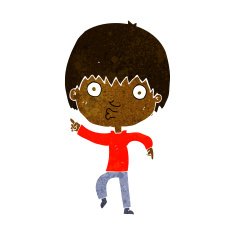 cartoon impressed boy pointing N6