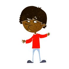 cartoon curious man N42