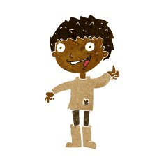 cartoon excited boy N91