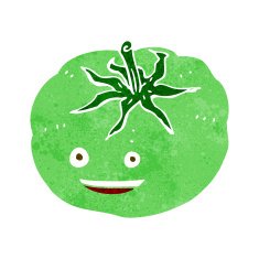 cartoon green tomato N4