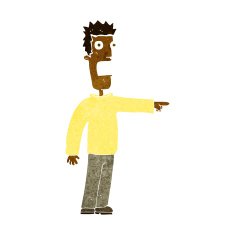 cartoon terrified man N165