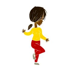 Cartoon Girl Dancing N15