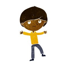 cartoon excited boy N93