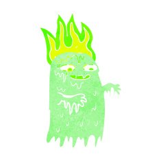 cartoon spooky ghost N70