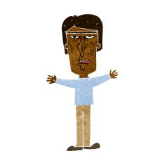 cartoon angry man N68