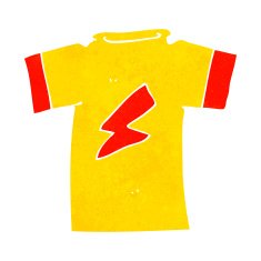 cartoon t shirt with lightning bolt N5