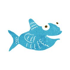 cartoon happy fish N13