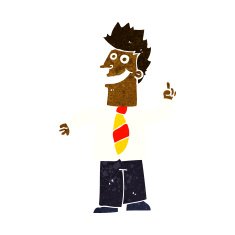 cartoon man with good idea N11