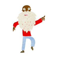 cartoon stressed old man N12