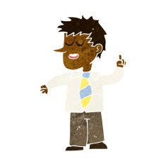 cartoon man with good idea N12