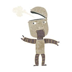 cartoon funny robot N55