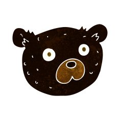 cartoon black bear N26