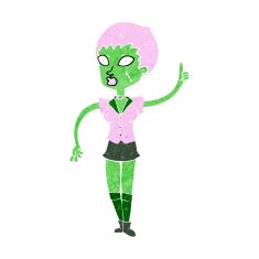 cartoon halloween girl N12
