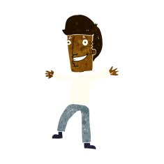 cartoon happy man N298
