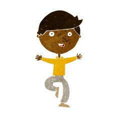 cartoon excited man N67