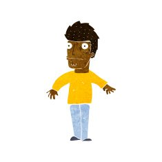 cartoon worried man N63