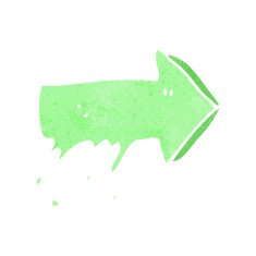cartoon slimy pointing arrow symbol N6