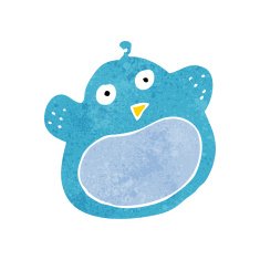 cartoon fat bird N13