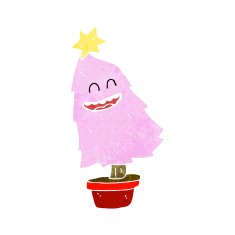 cartoon dancing christmas tree N11